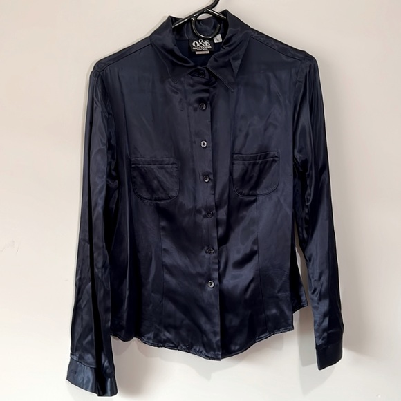 Odds & Evens button down shirt - blue - size large - Picture 1 of 7